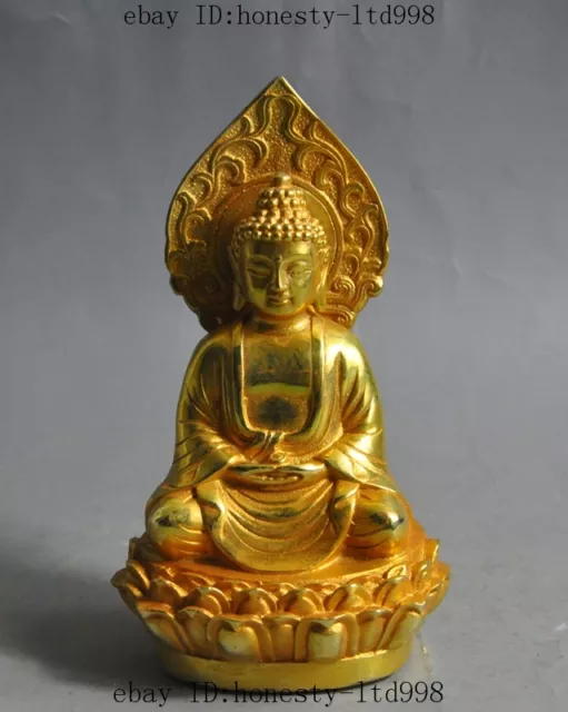 tibet buddhism bronze gilt sakyamuni Shakyamuni Tathagata Medicine Buddha statue