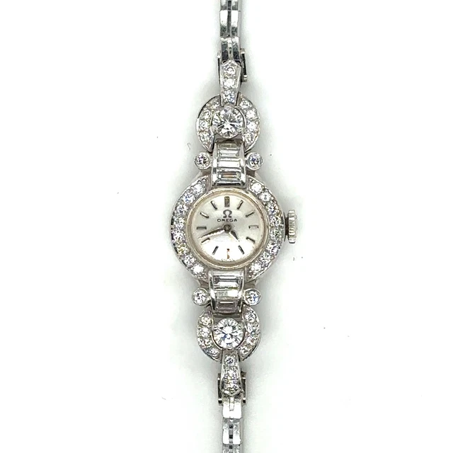 1960’s Omega Vintage Dinner-Cocktail Platinum & 14k WG & Diamond Swiss Hand Wind 1960’s Omega Vintage Dinner-Cocktail Platinum & 14k WG & Diamond Swiss Hand Wind