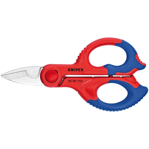 Knipex ciseaux d'électricien mm155 en acier inoxydable avec poignées revêtues