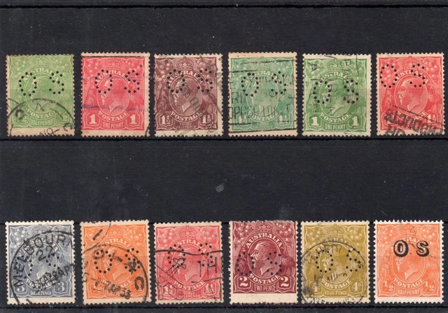 Australia 1914-32 Officials good to fine used. Cat £44.