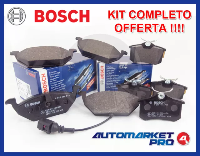 Kit 8 Pastiglie Freno Bosch Vw Golf 4 Iv 1.9 1900 Diesel Anteriore Posteriore