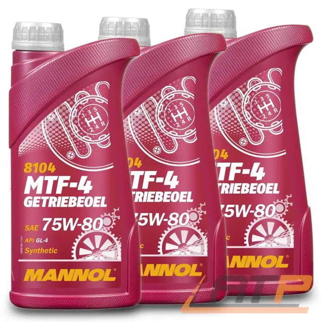 3x 1 L LITER MTF-4 GETRIEBEÖL 75W-80 API GL 4 SCHALTGETRIEBE-ÖL GETRIEBE-ÖL