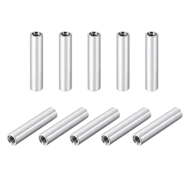 10 Pcs M3x35mm Round Aluminum Standoff Column Spacer Female for DIY