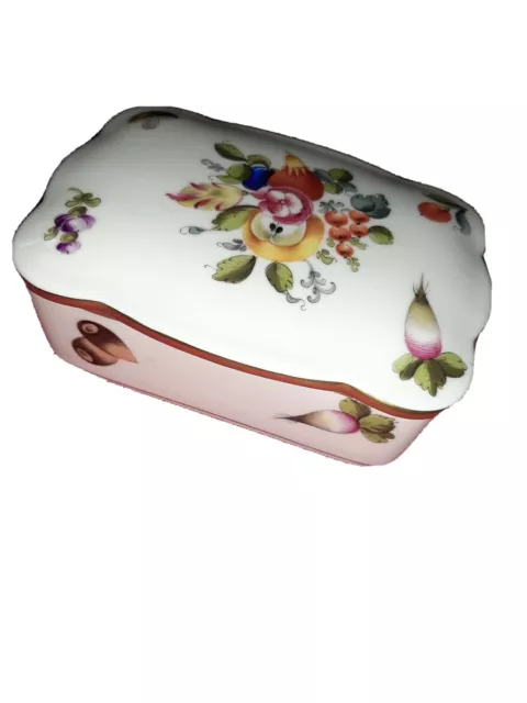 Herend Deckeldose 7975 Bfr Bouquet De Fruits