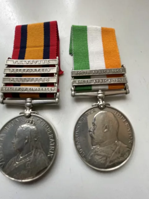 King and Queen's South Africa War Medals. Victoria, Edward VII, Boer War.