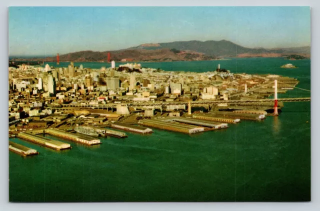 Aerial View of San Francisco, California CA VINTAGE Postcard
