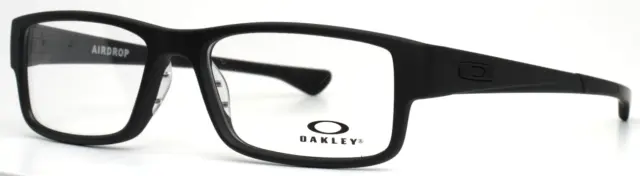 OAKLEY Airdrop OX8046-0157 Black Mens Rectangle Full Rim Eyeglasses 57-18-143