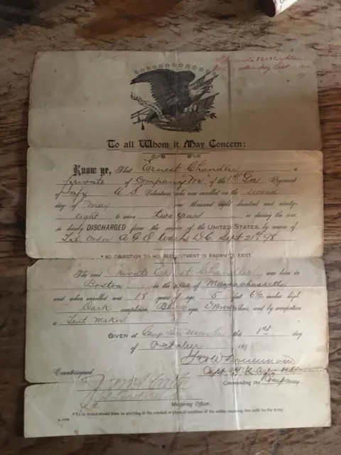 Rare, Partly-Printed Soldier’s Discharge