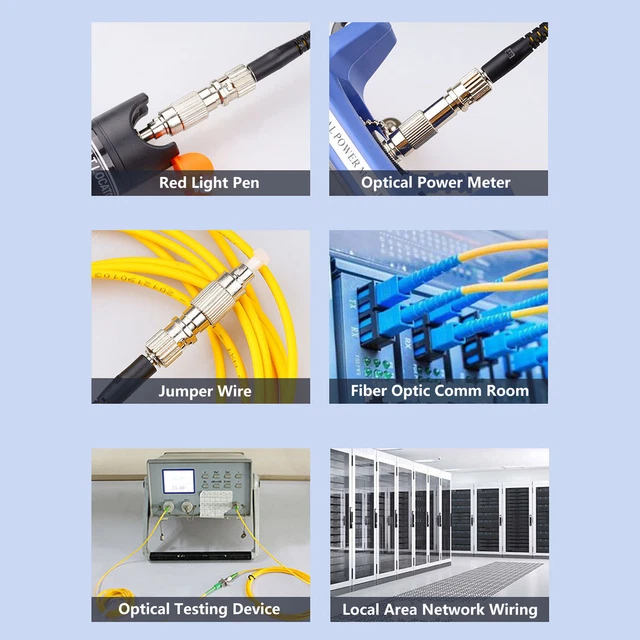 MALE TO FEMALE Fiber Connector FC UPC To ST UPC Less Interference Optic ...