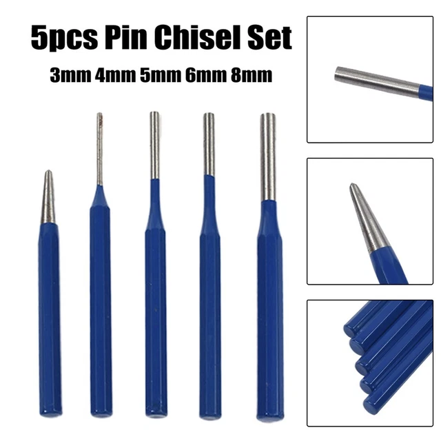 Haute Qualité Ponch Percussion Broche Burin Rond Burin Bois 3/4/5/6 / 8mm 3