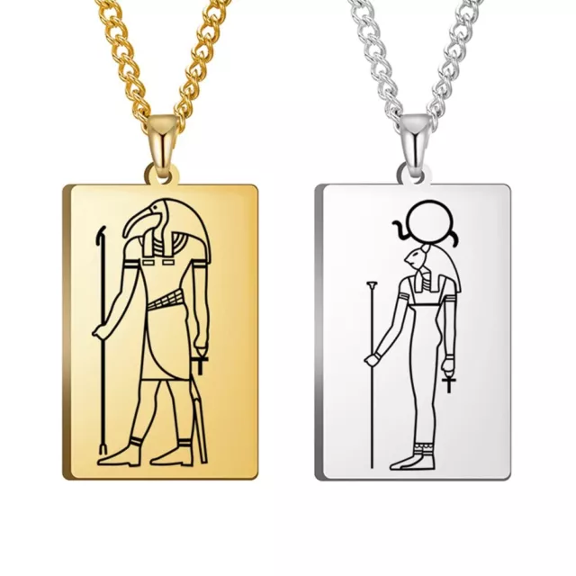 Ancient Egyptian Deity Pendant Necklace God Horus Anubis Goddess Isis Amulet