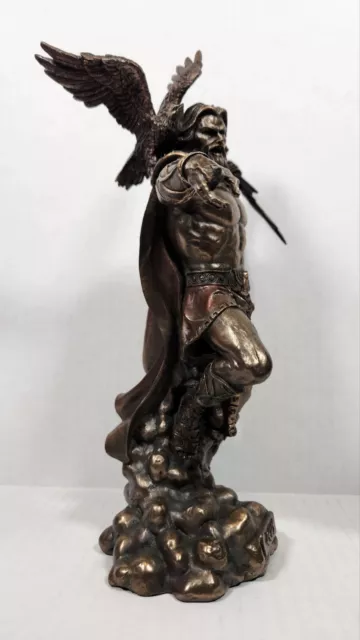 Zeus holding Thunderbolt with Eagle Statue Sculpture Figurine Mythology READ 2