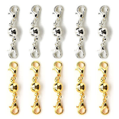 10PC Magnetic Clasps Hook Lock DIY Jewelry Fit Bracelet Necklace Secure Extender