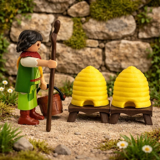 Décors Fontaine Médiévale Pour Crèche Ou Playmobil - Fait Main - Parfait état