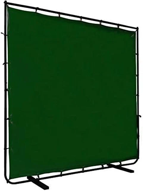 Green Vinyl Welding Curtain/Welding Screen with Frame 6' X 6'