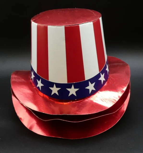 Vintage Amscan Fourth of July 4th American Flag Patriotic Uncle Sam Hi Hat Lot