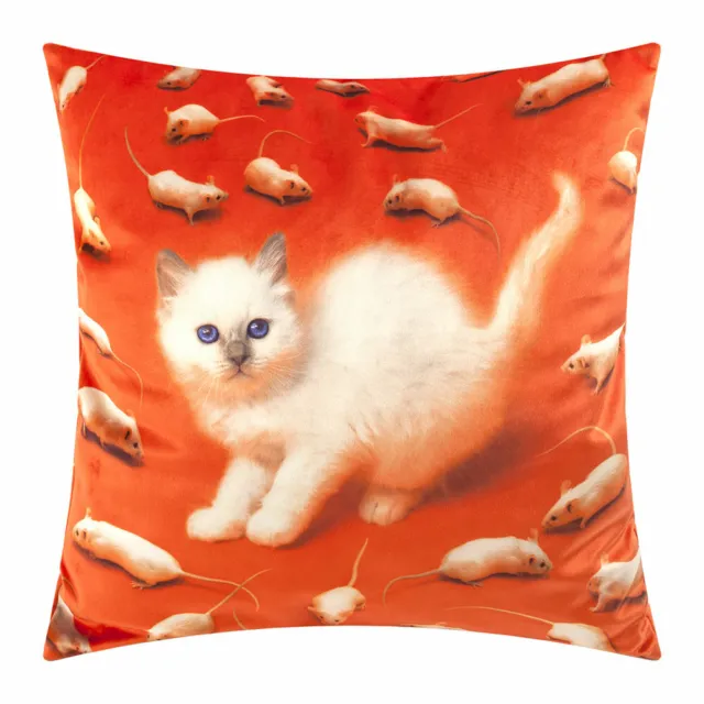 New Seletti Throw Pillow Cushion 50x50cm Kitten Cat Mice Mouse Decorative Decor