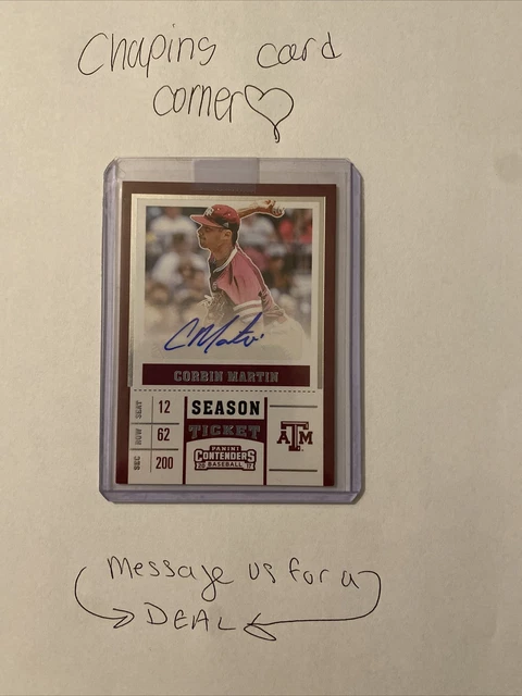 2017 Panini Elite Extra Edition College Tickets Corbin Martin #CT-CM Auto