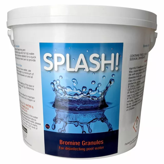 SPLASH 5kg Bromine Granules for Hot Tub Spa Swimming Pool Chemicals HIGH QUALITY