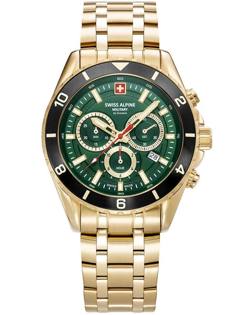 Montre Swiss Alpine Military SAM7063.9835 - Homme - Quartz - Boîtier Acier 45mm - Cadran Bleu - Neuf
