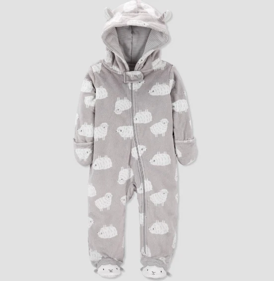 Baby Sheep Jacket - Just One You made by carter's Gray Newborn Size NB