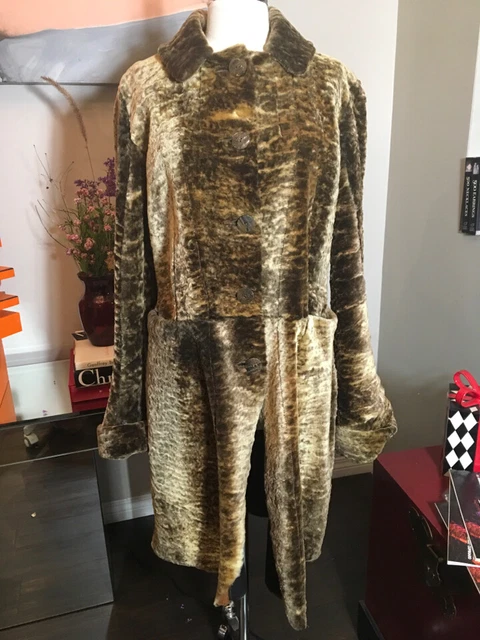 Nigel Preston Reversible Brown Shearling Sheep Fur 3/4 Coat 2400-72-12119 Nigel Preston Reversible Brown Shearling Sheep Fur 3/4 Coat 2400-72-12119