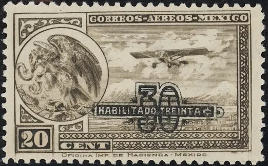 MEXICO, 1932. Surcharged C46, Mint