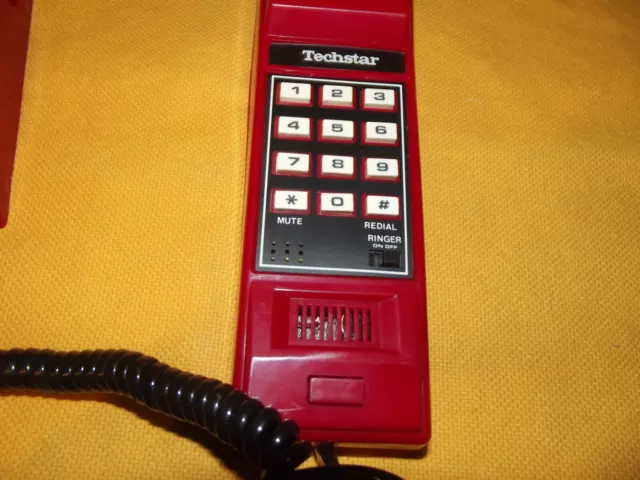 Telefono Digitale Con Memoria Vintage Da Tavolo O Da Parete Anni 80 Rosso 2