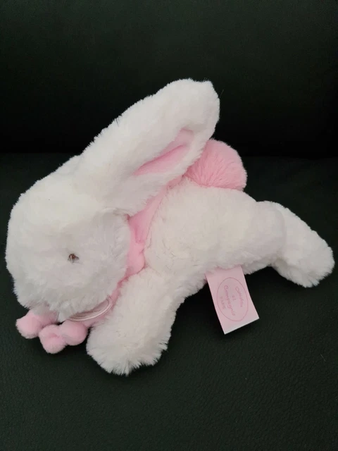 DOUDOU ET COMPAGNIE DOUDOU LAPIN BONBON BLANC ROSE MON TOUT PETIT neuf