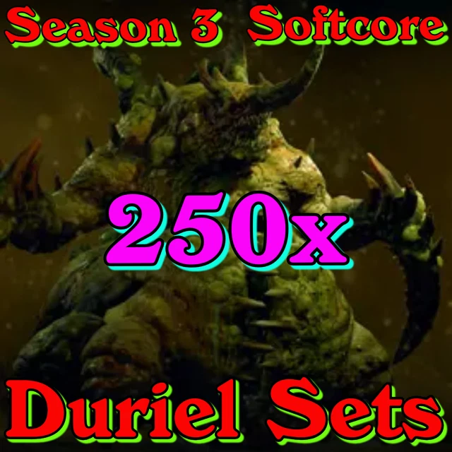 DIABLO 4 DURIEL Season 3 Softcore Duriel Mats 250x Sets SCHNELLE LIEFERUNG EUR 21,95