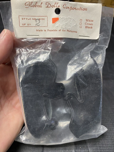 Vintage Unique Sealed NOS Doll Shoes For Bisque or Old Style Doll
