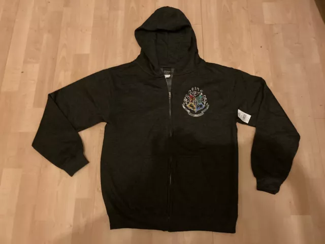 BNWT Warner Bros Harry Potter Studio Tour Hogwart Crest Hoodie Child L suit S/M.