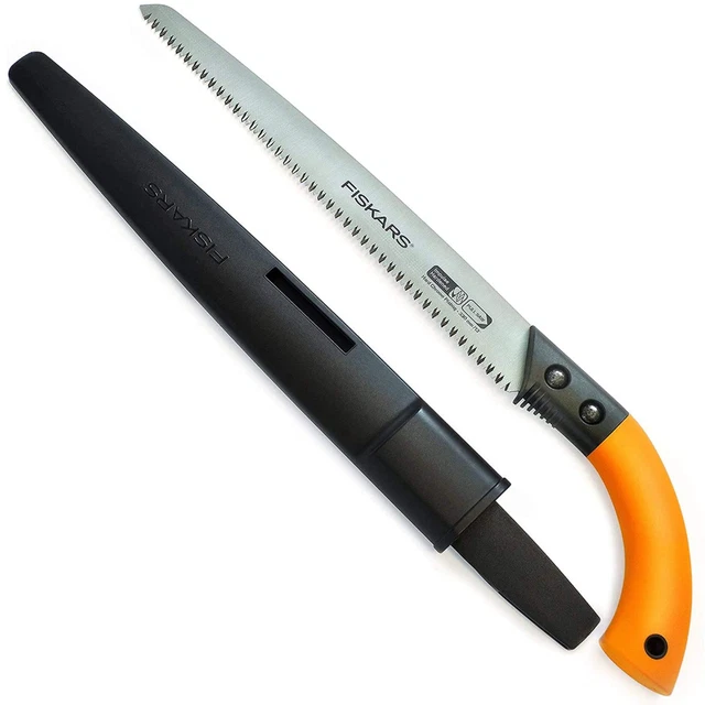 FISKARS Astsäge Handsäge Baumsäge Gartensäge inkl. Köcher Sägeblatt SW84 33 cm