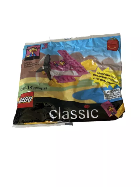 SEALED Lego Classic 1999 McDonalds Happy Meal Toy #3 Sea Plane Pink