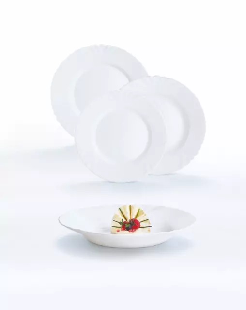 Arcopal, Zelie, Set di 12 Piatti da Dessert, in Vetro Opale Extra  Resistente, Colore Bianco, 18 cm : : Casa e cucina