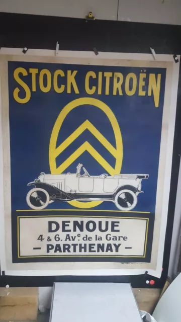 Affiche  Citroen  Lithographie 160X120Cm    Annees 1925-30