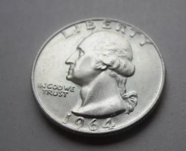 USA  Silbermünze Quarter Dollar 1964 "Washington Quarter"