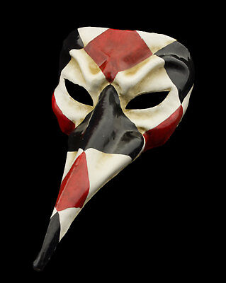 Mask from Venice Nasone Long Nose Paper Mache Black Red High Range 22338 VG20