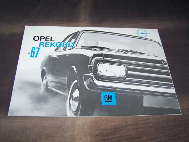 TOPRARITÄT Herrlicher Prospekt Opel Rekord von 1967 !!!