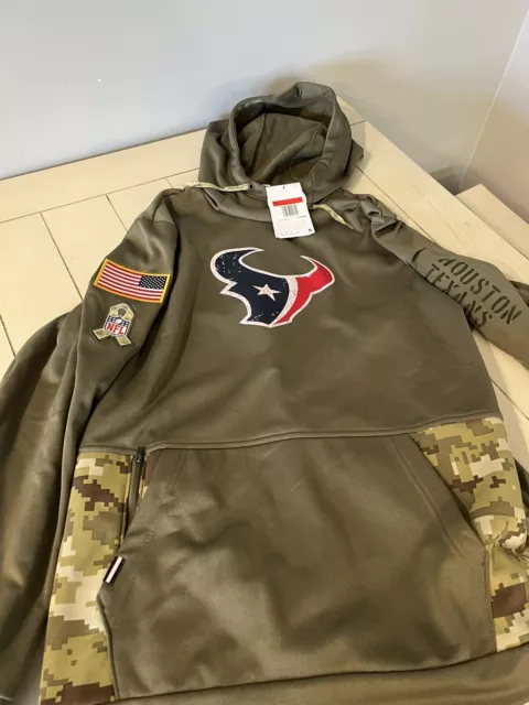 Nike Houston Texans 2019 Men's NFL Salute to Service Tan Hoodie Youth M  Read 