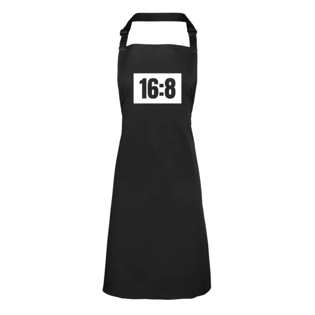 Gym Health Fat Loss Apron Mens Womens Intermittent Fasting 16:8 Funny Chef Cook