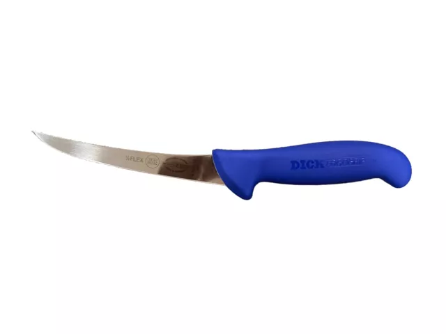 Dick blaues Ausbeinmesser 15 cm mit steifer Klinge XXL Daumenauflage