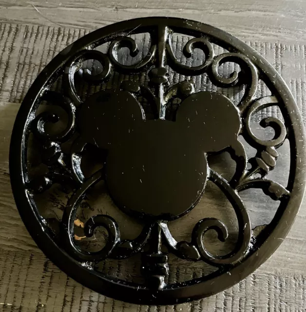 Disney Parks Mickey Mouse Kitchen Trivet Cast Iron Hot Plate Holder 7-3/8"