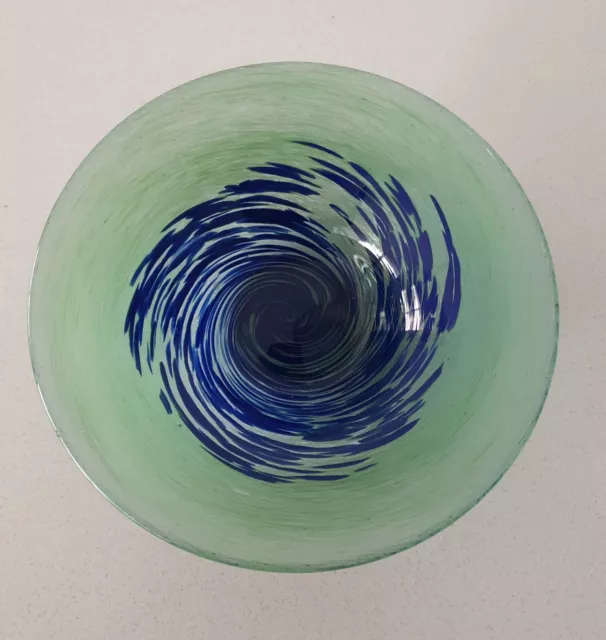 Kent Le Grand Green & Blue Swirl Glass Dish