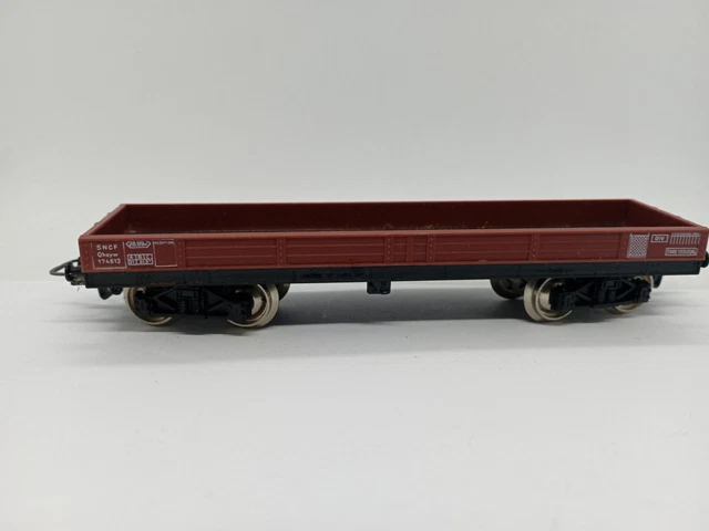 Wagon Plat SNCF Avec Container Frigorifique Jouef - Échelle HO (1/87) - Occasion Bon état