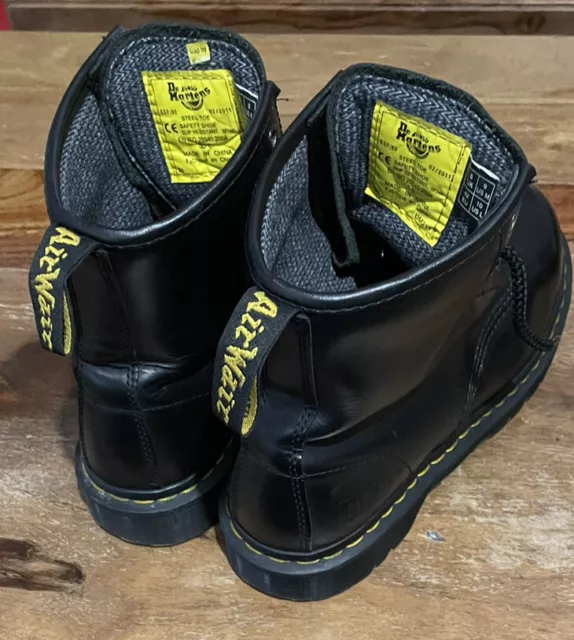 DR MARTENS - 6 Hole Steel Toe Boots Size 8 *BARELY WORN* £45.00 ...