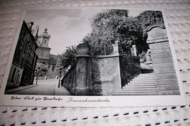 AK Posen Poznan Franziskanerkirche um 1940 Beflagte Häuser