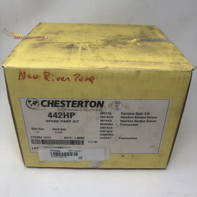 New Chesterton 442HP Spare Part Kit Seal Size 21 Shaft Size 2.625  # 341271
