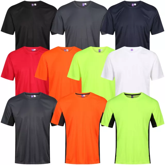 New Mens Breathable T Shirt Cool Dry Sports Performance Running Wicking Gym Top