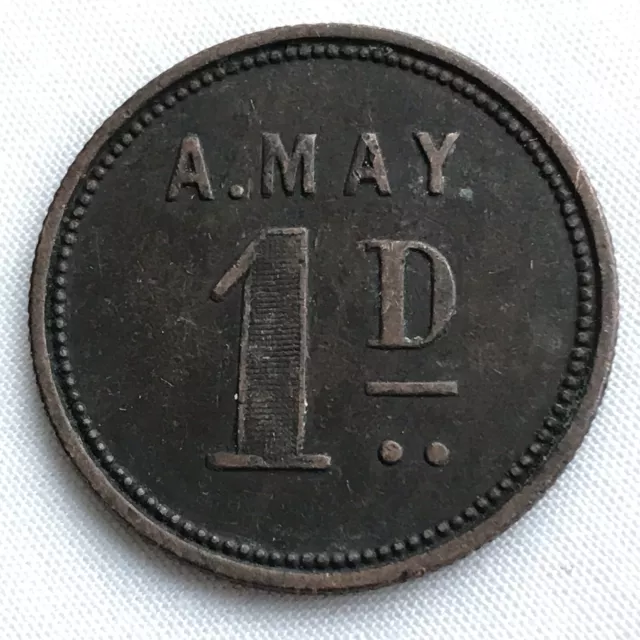 British 1d Pence ‘Mary Cray’ Trade Token (Nice Grade) 2